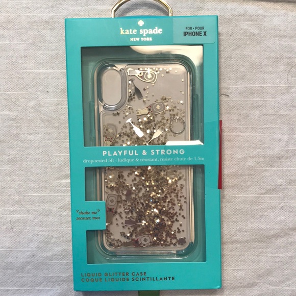 kate spade Accessories - 🦚Kate Spade iPhone X Liquid Glitter Case